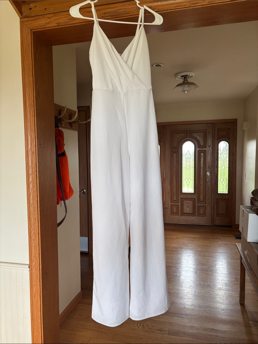 miami White Strappy V-Neck Jumpsuit